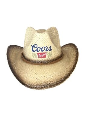 Coors Original Beer Straw Western Cowboy Festival Beach Hat